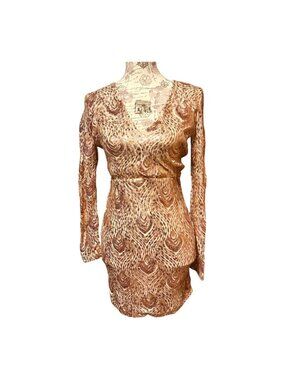 slim fit dress slacks Chain Knit Gold Maxi Dress main image 0